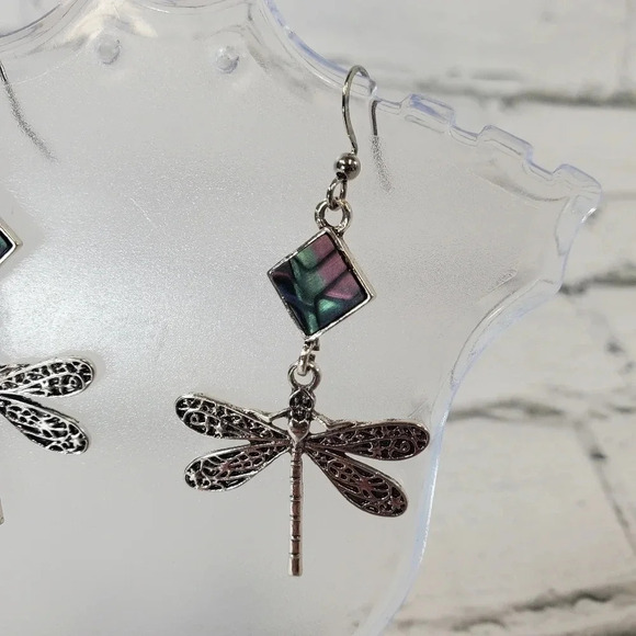 Dragonfly Drop Earrings - Picture 6 of 8